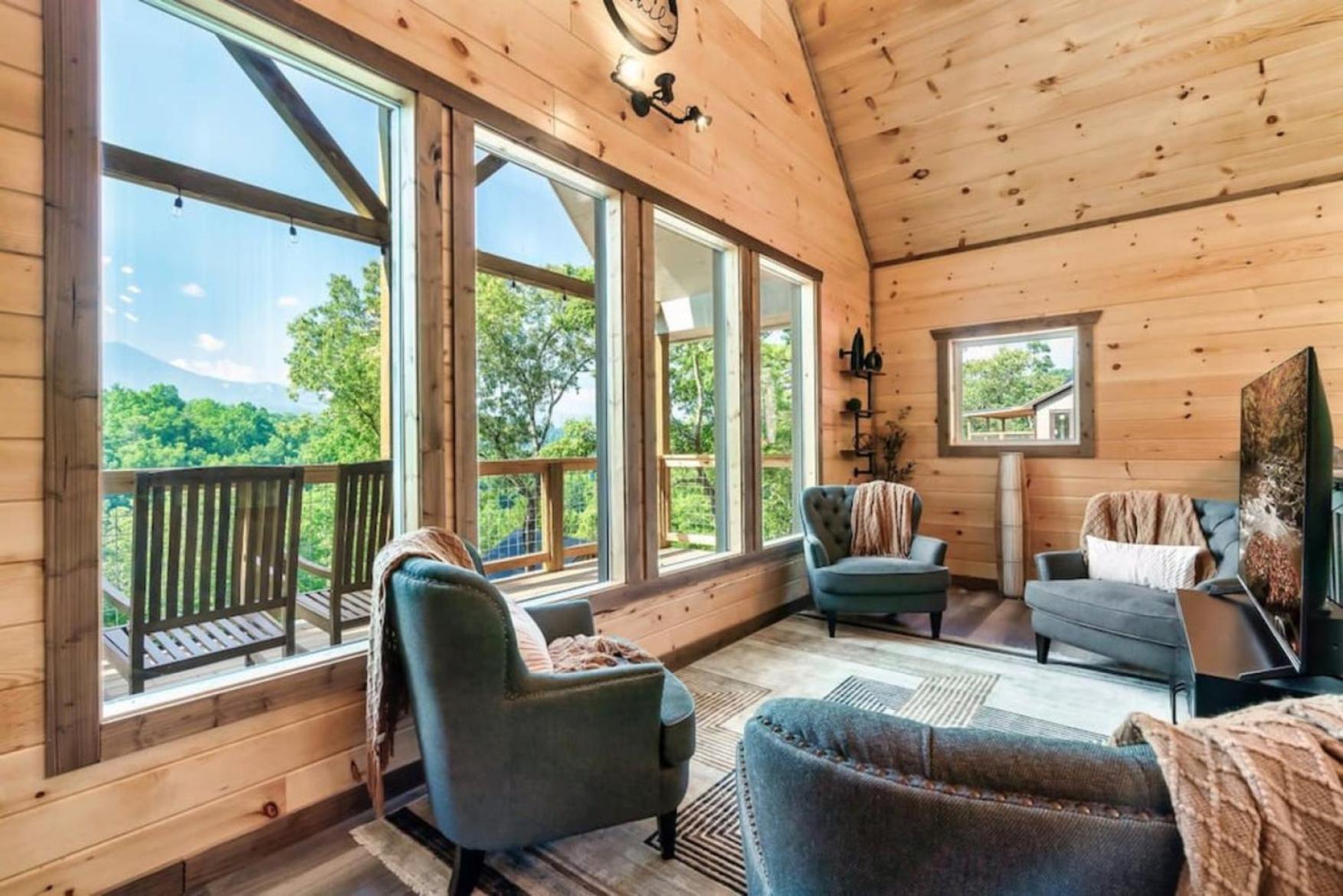 Tranquil Mountain Getaway By Ghosal Luxury Lodging Gatlinburg Bagian luar foto
