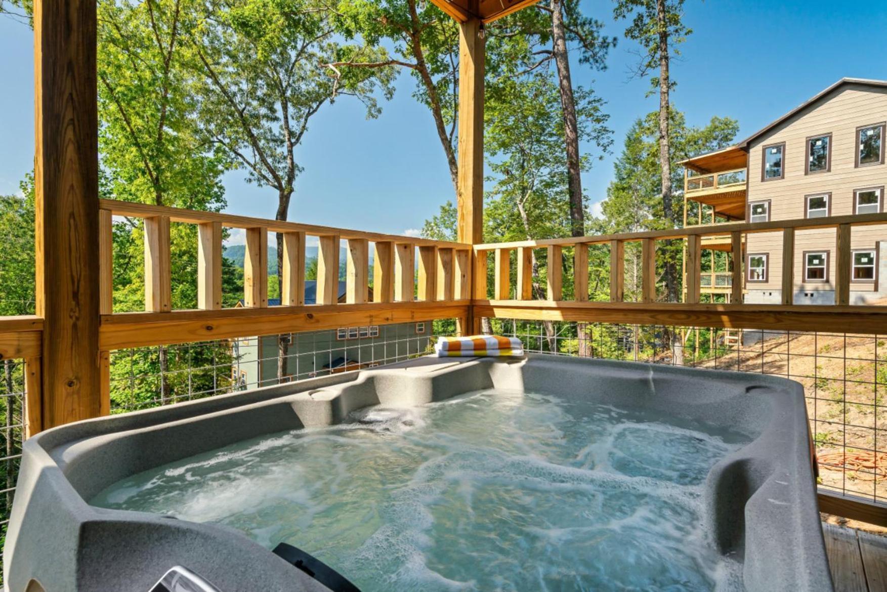 Tranquil Mountain Getaway By Ghosal Luxury Lodging Gatlinburg Bagian luar foto